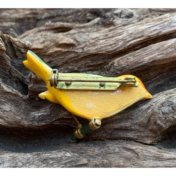 Vintage Hand Carved Takahashi Western Tanager Bird Set Read FULL DESCR. - Picture 5 of 7